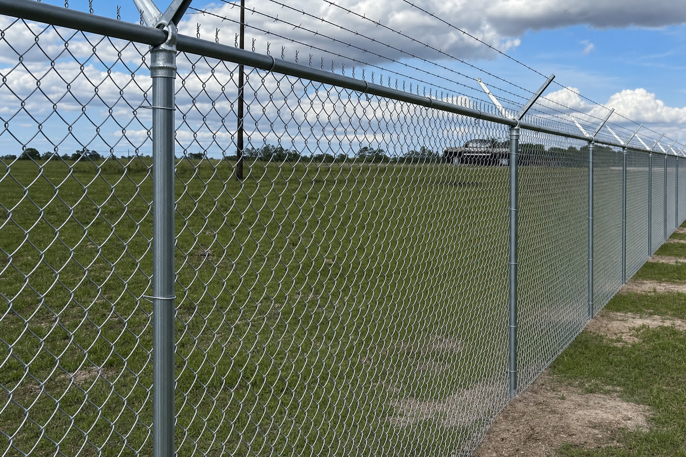 Commercial fence installation