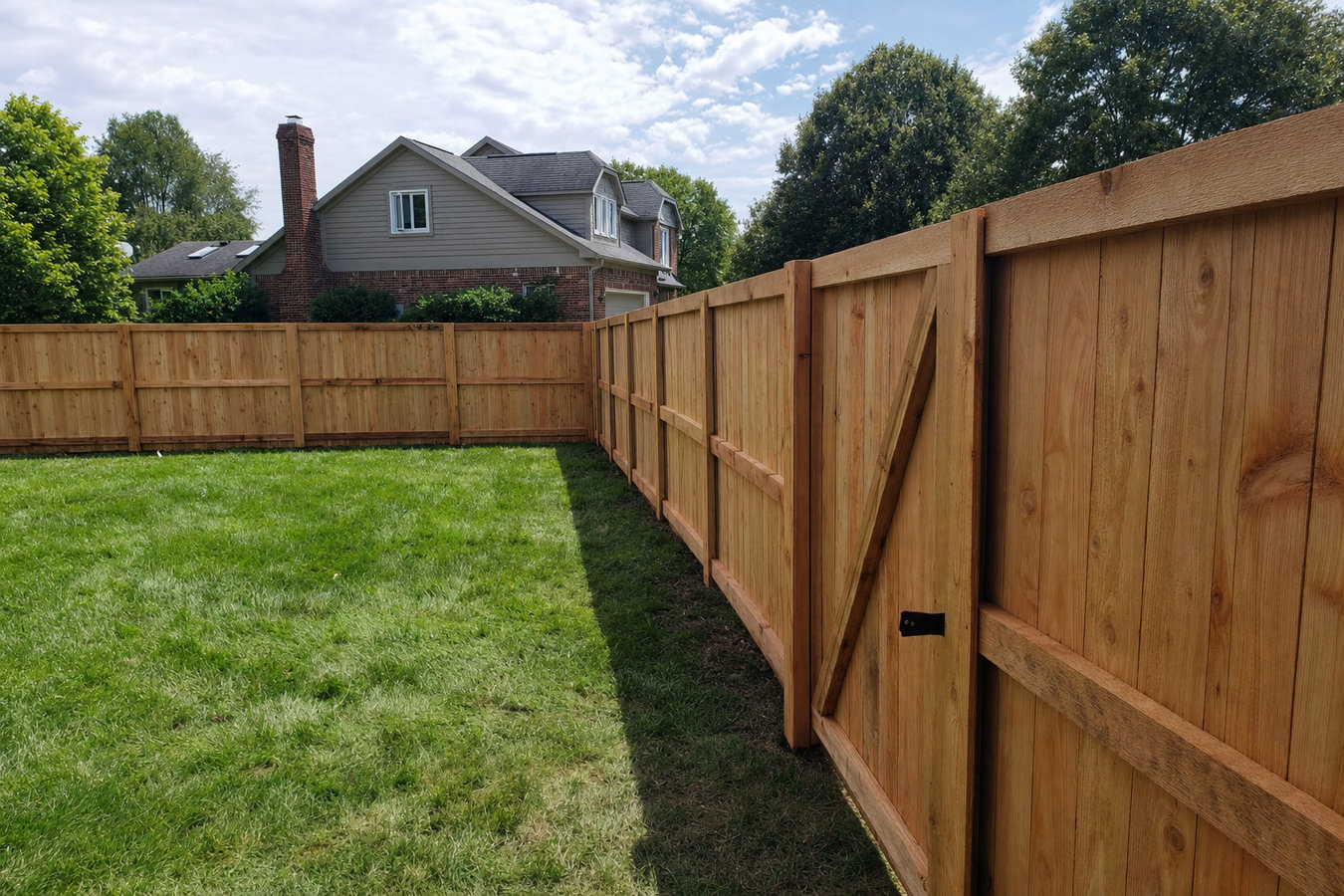 Privacy fence installation